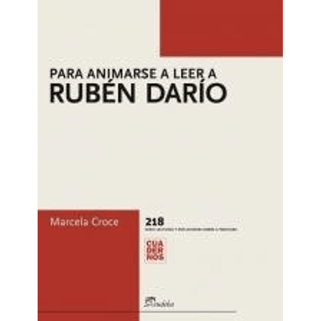 Para Animarse A Leer A Rubén Darío Croce Marcela papel 