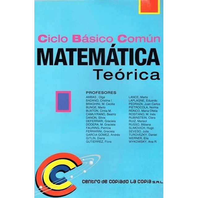 Matemática Teórica Pedraza Juan Carlos papel 