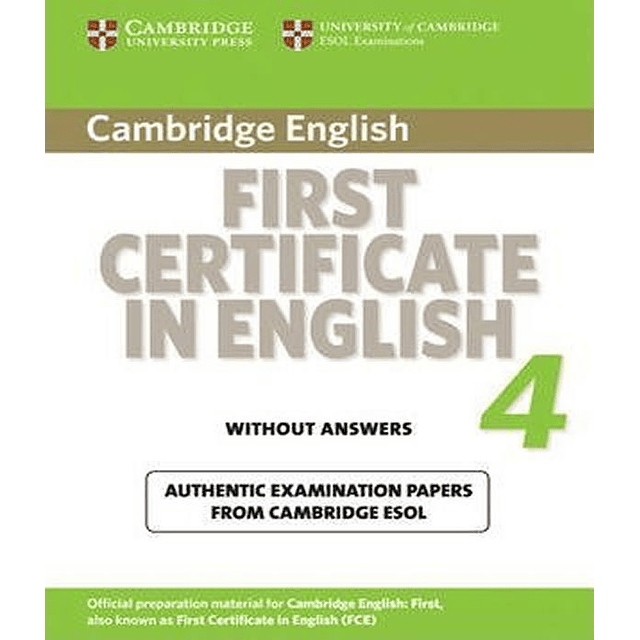 First Certificate In English 4 Student´s Book With Answer