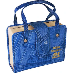 Bíblia Com Alça Bolso Jeans