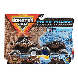 Monster Jam x2 Color Racing Stripes y Son Uva Digger 1 64