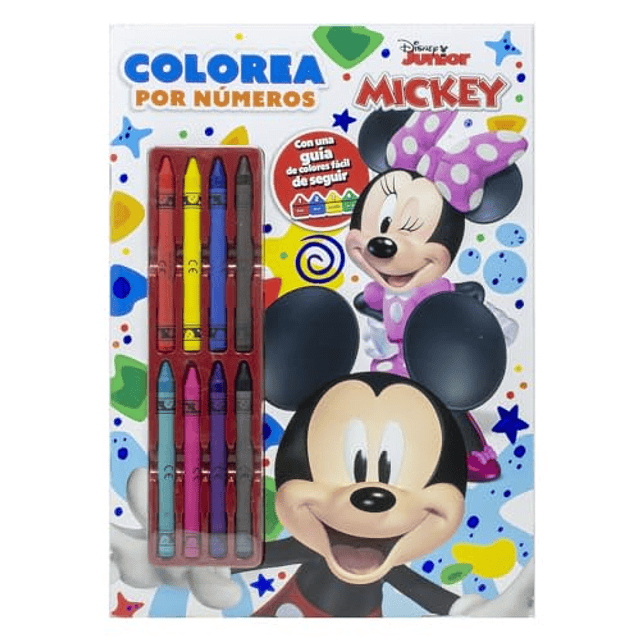Mickey Colorea por números con ceras