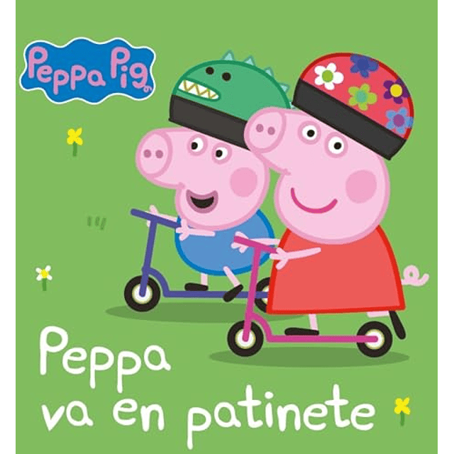 Peppa Pig Libro de cartón Peppa va en patinete