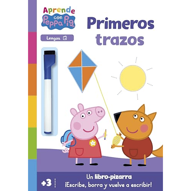 Peppa Pig Primeros aprendizajes Aprendo con Peppa Pig Primeros trazos Libro pizarra
