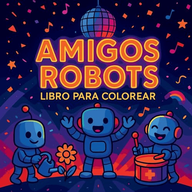 AMIGOS ROBOTS LIBRO PARA COLOREAR