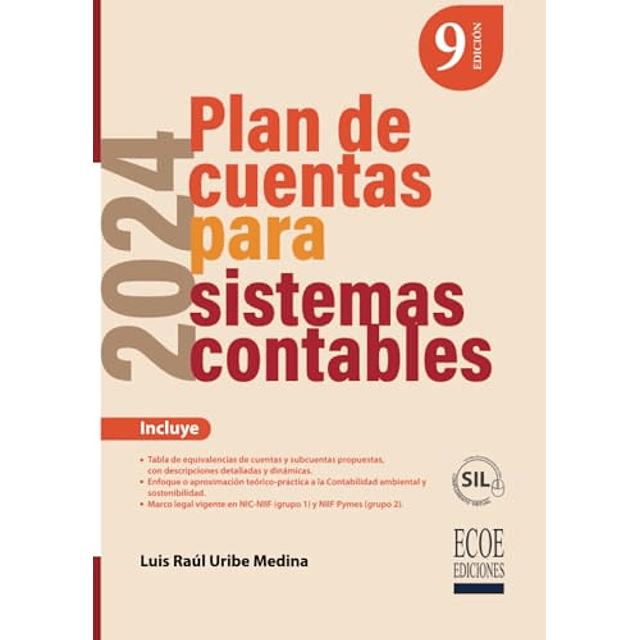 PLAN DE CUENTAS PARA SISTEMAS CONTABLES 2024 9NA EDICIóN