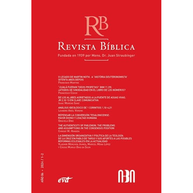 REVISTA BÖBLICA 2024 1 2 AÑO 86