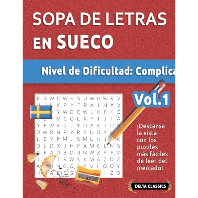 SOPA DE LETRAS EN SUECO NIVEL DE DIFICULTAD