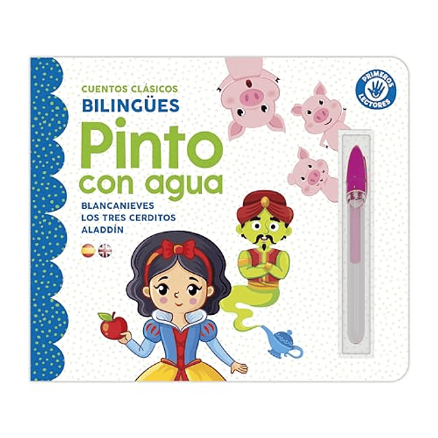 PINTO CON AGUA CUENTOS BLANCANIEVES LOS TRES CERDITOS Y ALADDIN