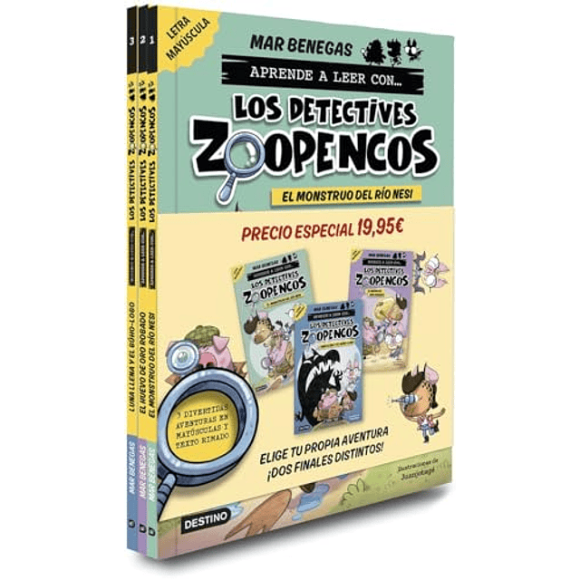 Pack Aprende a leer con ¡Los Detectives Zoopencos! 1 2 y 3 En letra