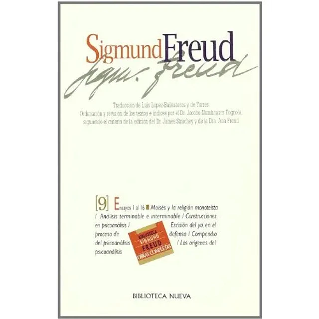Sigmund Freud Obras Completas Tomo IX Traducción Luis López Ballesteros