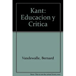 Kant Educacion y Critica