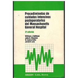 Procedimientos cuidados intensivos postoperatorios Massachusetts General Hospital