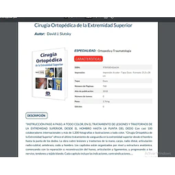 Cirugía Ortopédica de la Extremidad Superior