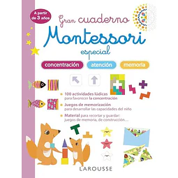 Gran cuaderno Montessori especial concentración, atención y memoria. A partir de 3 años