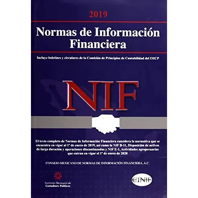 2019 NIF Normas de información financiera