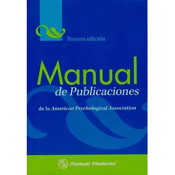 Manual de Publicaciones de la American Psychological Association APA