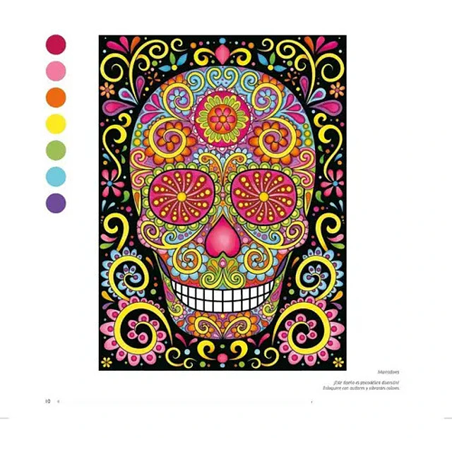 Calaveritas de azúcar. Colección para colorear con lápices de colores