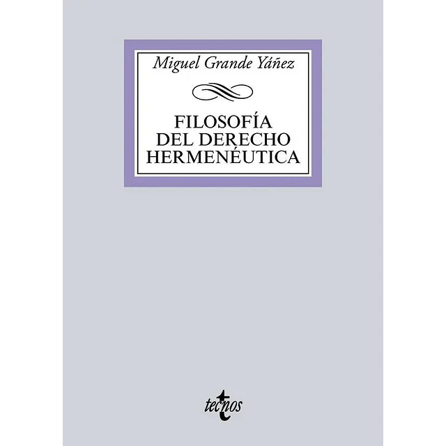 Filosofía del derecho hermenéutica