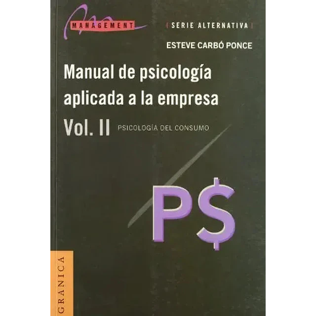 Manual de psicologia aplicada a la empresa Vol II