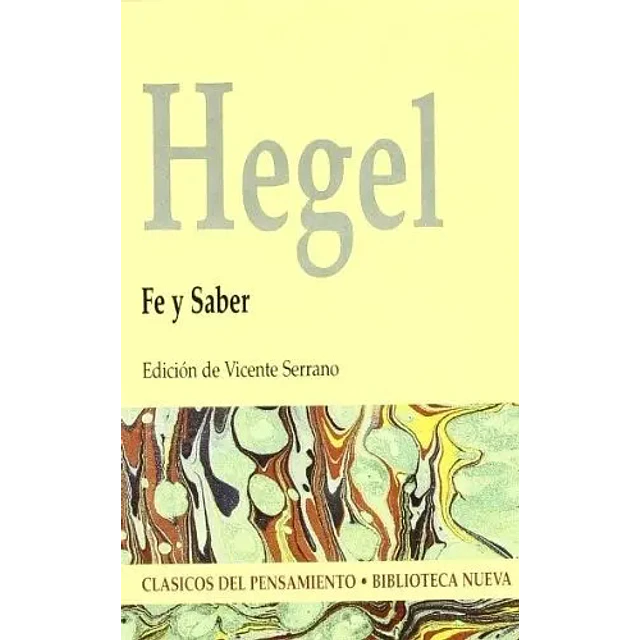 Fe y saber  Hegel
