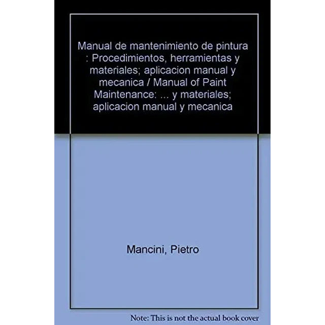 Manual de Mantenimiento de Pintura
