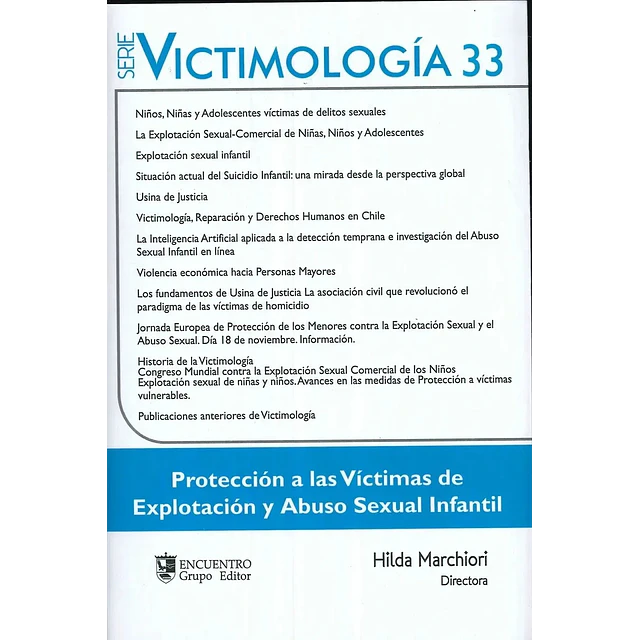 VICTIMOLOGÍA 33 - Protección a las víctimas de explotación y abuso sexual infantil