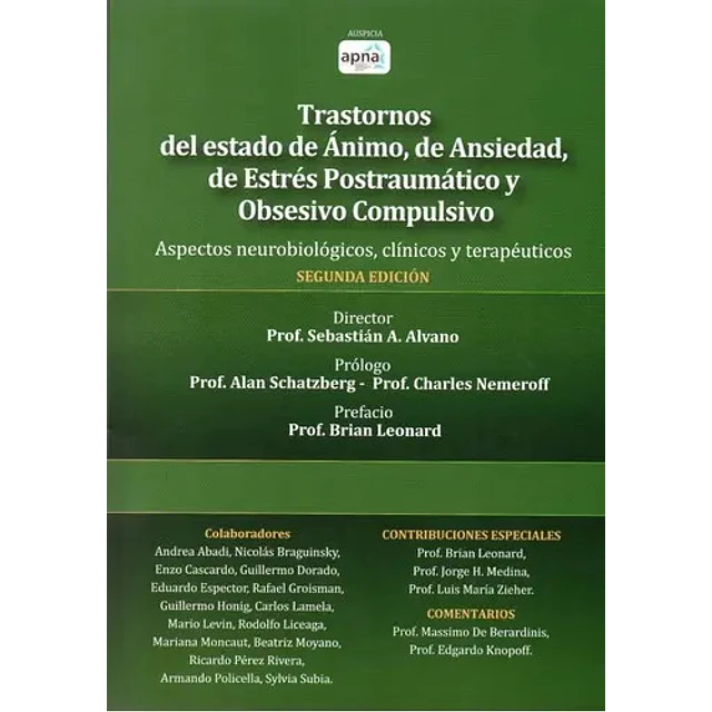 Trastornos del estado de ánimo, de ansiedad, de estrés postraumático y obsesivo compulsivo