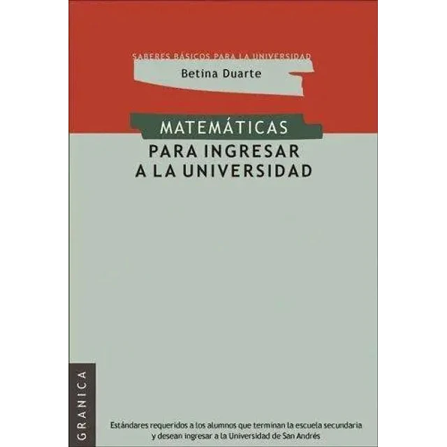 Matematicas para ingresar a la universidad