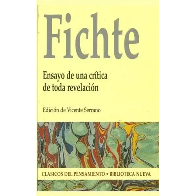 Fichte Ensayo de una critica de toda revelacion