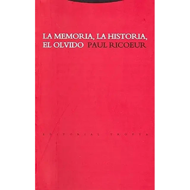 La memoria, la historia, el olvido