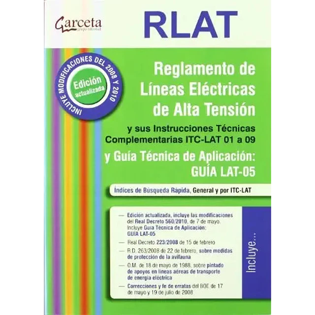 RLAT. Reglamento de Líneas Eléctricas de Alta Tensión