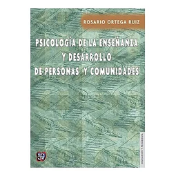 Psicologia de la enseñanza y desarrollo de personas y comunidades