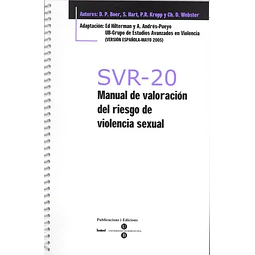SVR-20 (Versión 2) Manual para valorar el riesgo de violencia sexual