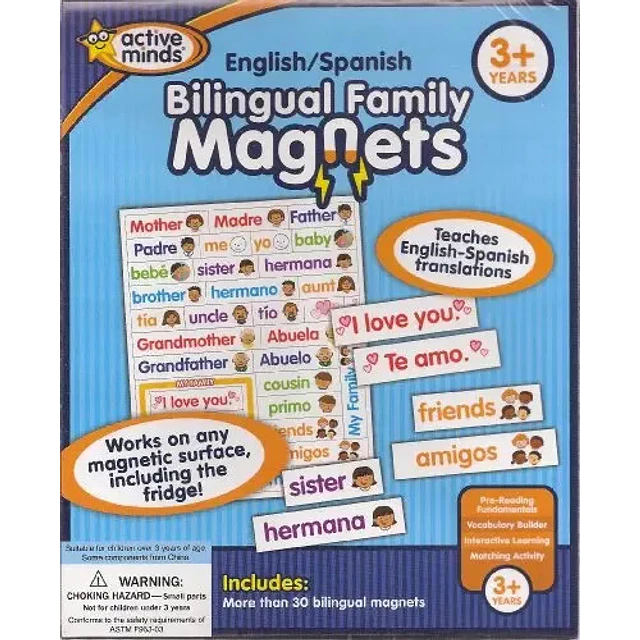 Bilingual Family Magnets English / Spanish
