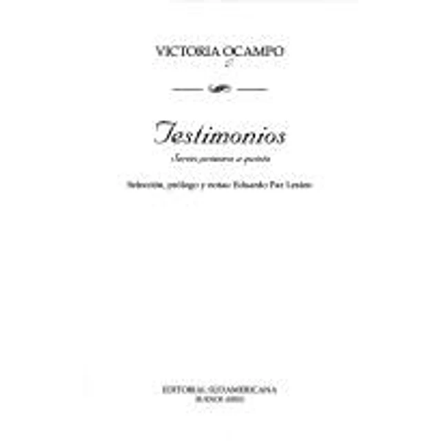 Testimonios series primera a quinta