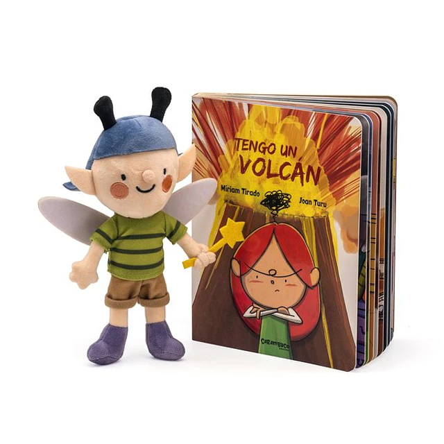 Pack tengo un volcan: Libro + peluche