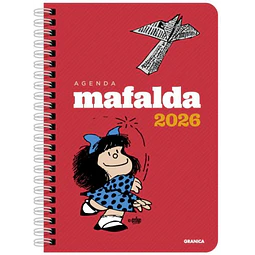 Agenda mafalda 2026. Tapa dura roja
