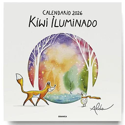 Kiwi iluminado 2026. Calendario pared