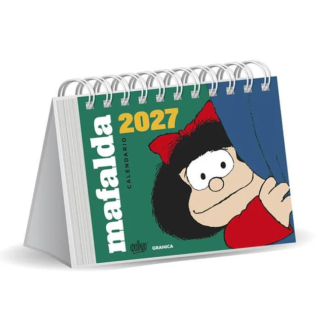 Mafalda 2027 | calendario de escritorio verde sin caja