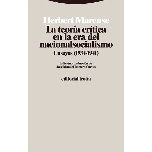 La teoria critica en la era del nacionalsocialismo