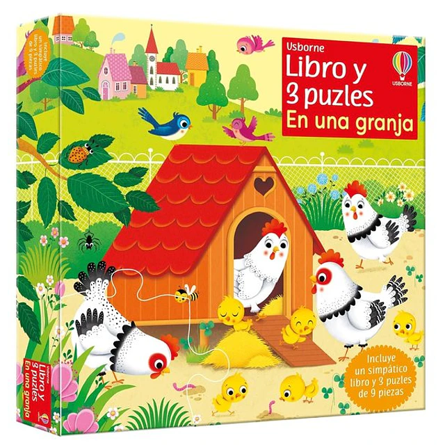En una granja. Libro y 3 puzles