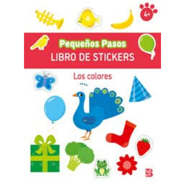 Los colores. Libro de stickers pequeños pasos