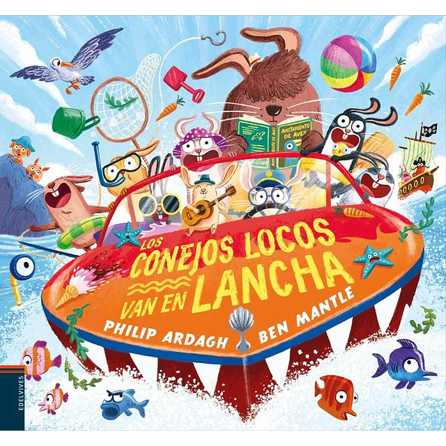 Los conejos locos van en lancha