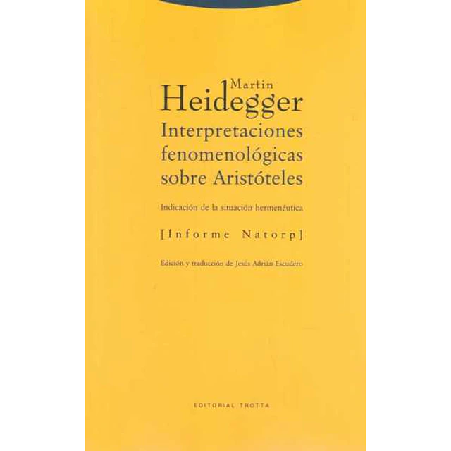 Interpretaciones fenomenologicas sobre aristoteles