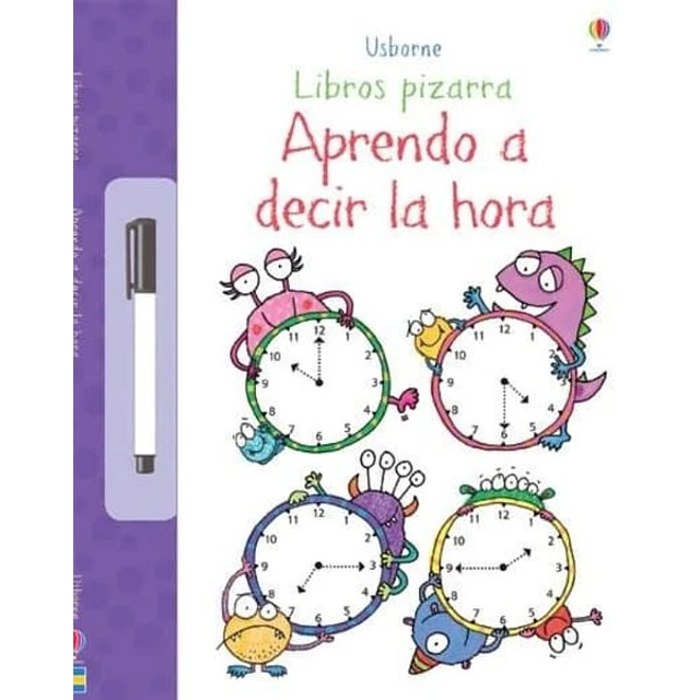 Aprendo a decir la hora. Libros pizarra