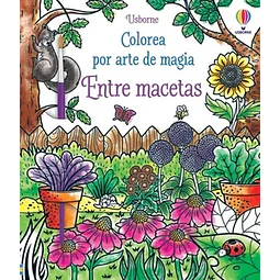 Entre macetas. Colorea por arte de magia