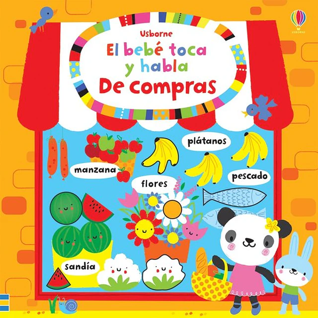 El bebe toca y habla de compras