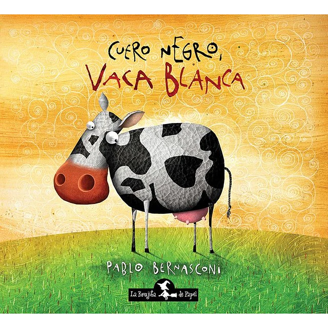 Cuero negro vaca blanca. Tapa blanda