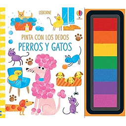 Perros y gatos. Pinta con los dedos